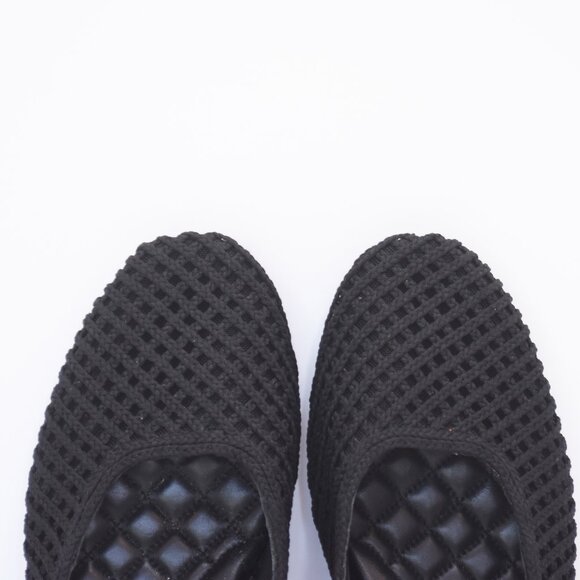 Birdies Black Mary Jane Flats -Hummingbird- Braided Mesh Shoes Size 10M - Picture 9 of 13